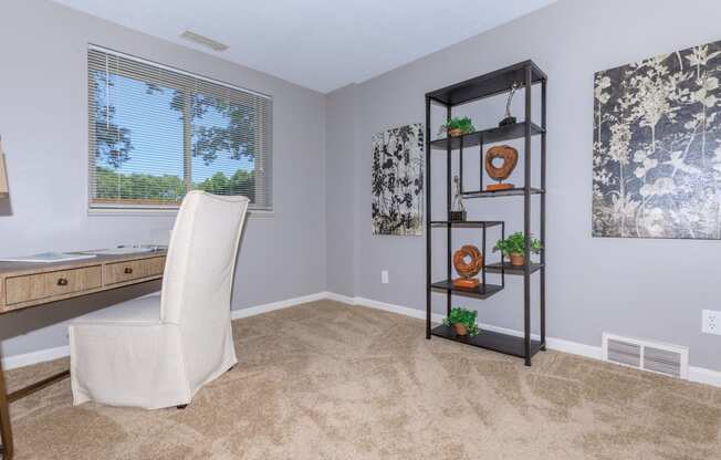 Second carpeted bedroom  at 444 Park Apartments, Richmond Heights, Ohio