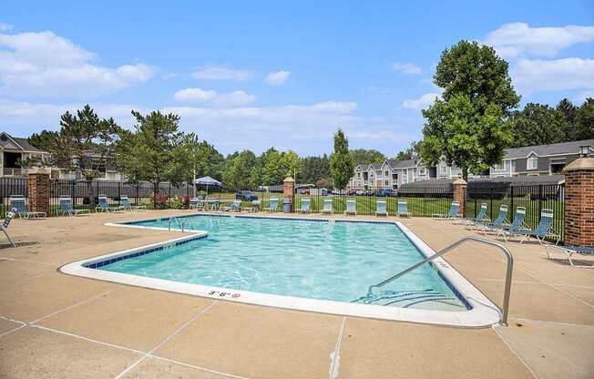 Outdoor Pool Access at Canal 2 Apartments, Lansing, MI