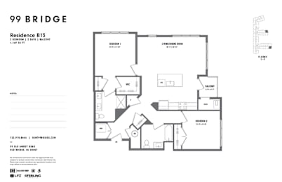 2 beds, 2 baths, $3,215