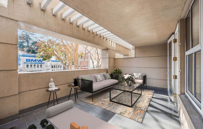 Russian Hill Studio with Expansive Private Balcony, Dedicated Parking + Exceptional Storage