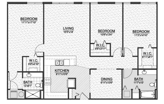 3 beds, 2 baths, 1,540 sqft, $2,895, Unit 636