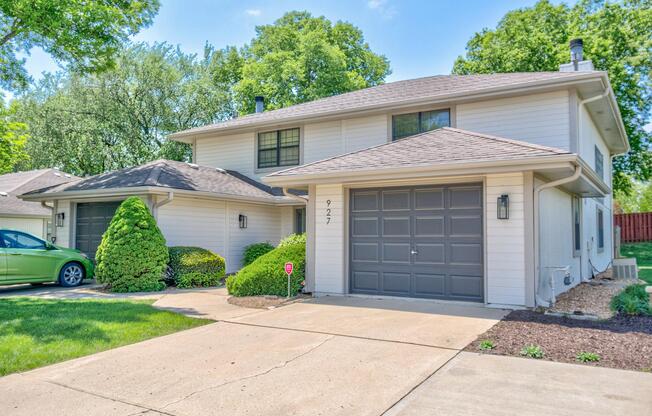 Exterior view of Townhome at The Arbor Apartments in  Blue Springs, Missouri