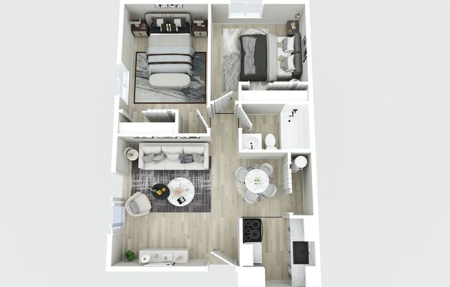 2 beds, 1 bath, 670 sqft, $1,199, Unit 2223 - 3C