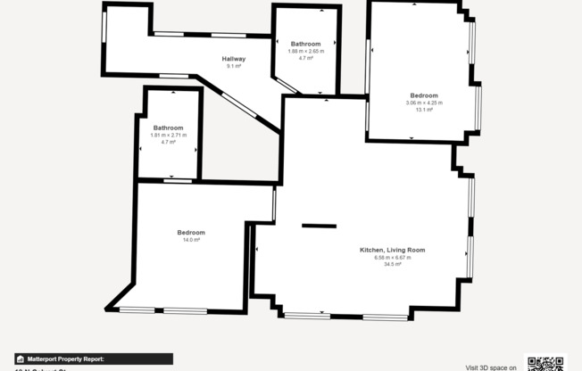 2 beds, 2 baths, 956 sqft, $2,350, Unit HA-810