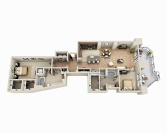 2 beds, 2 baths, 1,714 sqft, $3,074