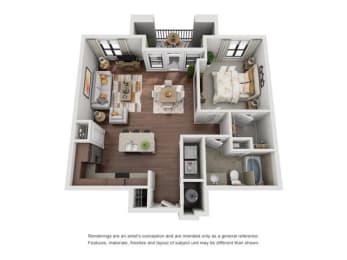 1 bed, 1 bath, 898 sqft, $2,537