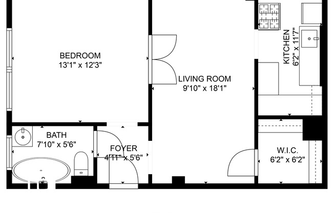 1 bed, 1 bath, 579 sqft, $1,100, Unit 216