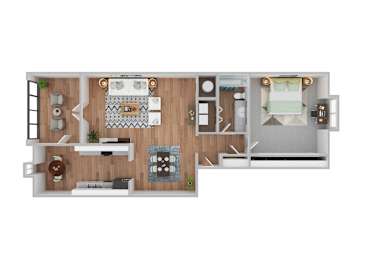 1 bed, 1 bath, 890 sqft, $1,049