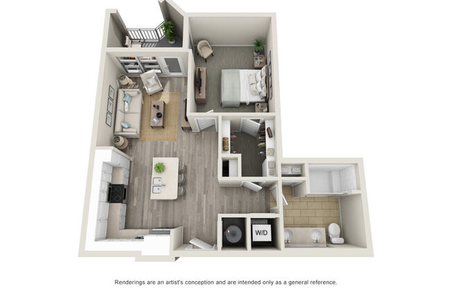 1 bed, 1 bath, 805 sqft, $1,714