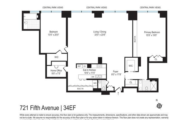 2 beds, 2.5 baths, 2,222 sqft, $25,000, Unit 34EF