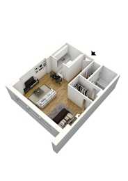 Studio, 1 bath, 441 sqft, $1,346