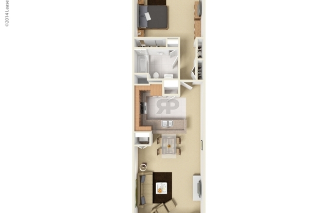 1 bed, 1 bath, 750 sqft, $1,107