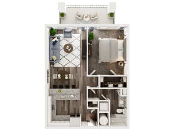 1 bed, 1 bath, 794 sqft, $1,410