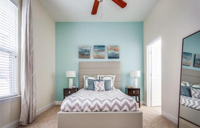 Beautiful Bright Bedroom With Wide Windows at Greenway at Fisher Park, Greensboro