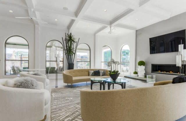 Lounge Area With Fireplace at Berkshire Preserve, Texas, 75044