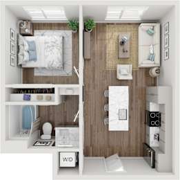 1 bed, 1 bath, 590 sqft, $1,240