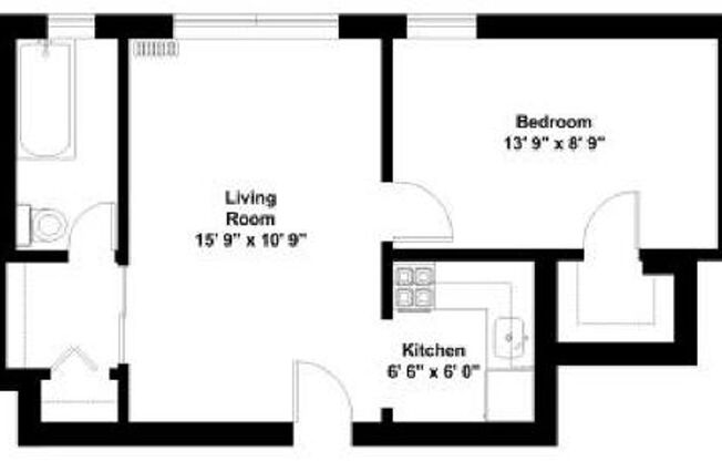 1 bed, 1 bath, 520 sqft, $2,400, Unit 708