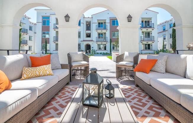 Outdoor seating area at Portola, Carlsbad, 92010