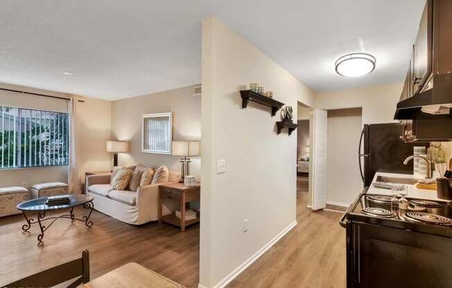 Kitchen With Living Area View at Sarasota South, Bradenton, FL, 34207