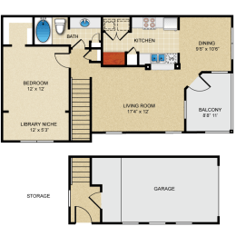 1 bed, 1 bath, 848 sqft, $1,699