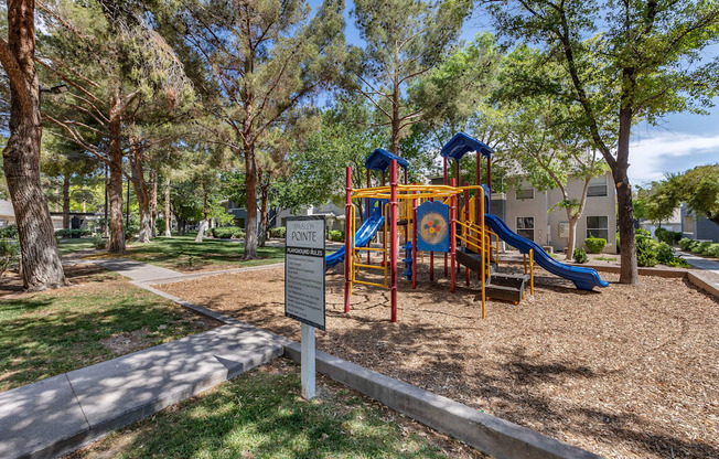 our playground is conveniently located near our apartments in the community at Paisley and Pointe Apartments, Las Vegas, Nevada