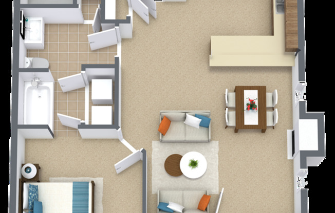 1 bed, 1 bath, 780 sqft, $1,150, Unit 811 - 211