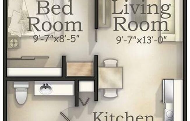 Studio, 1 bath, 462 sqft, $1,295, Unit 305