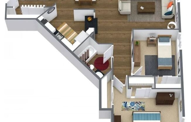 2 beds, 1 bath, 710 sqft, $1,300, Unit # 910