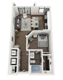 1 bed, 1 bath, 601 sqft, $1,417