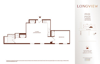 1 bed, 1 bath, $4,136, Unit PH1I