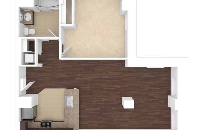 1 bed, 1 bath, 776 sqft, $2,345, Unit M-0208