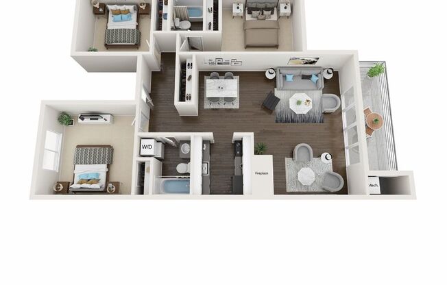 3 beds, 2 baths, 1,200 sqft, $2,150, Unit *10-2782