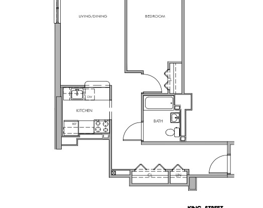 1 bed, 1 bath, 735 sqft, $3,300, Unit 3E