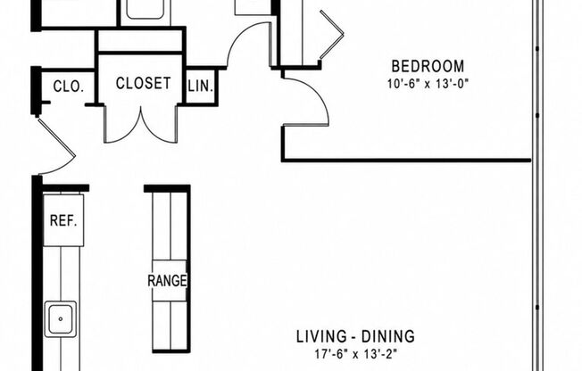 1 bed, 1 bath, 744 sqft, $1,475, Unit 111