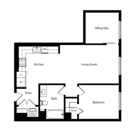 1 bed, 1 bath, 797 sqft, $3,678