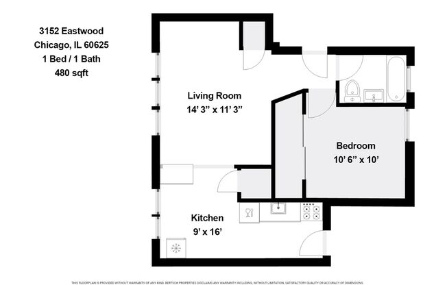 1 bed, 1 bath, 400 sqft, $1,575, Unit 3152-1
