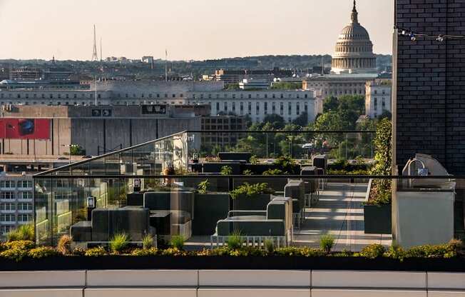 1221 Van rooftop with views of the Capital building