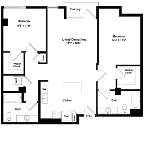 2 beds, 2 baths, 1,113 sqft, $7,071, Unit 0312