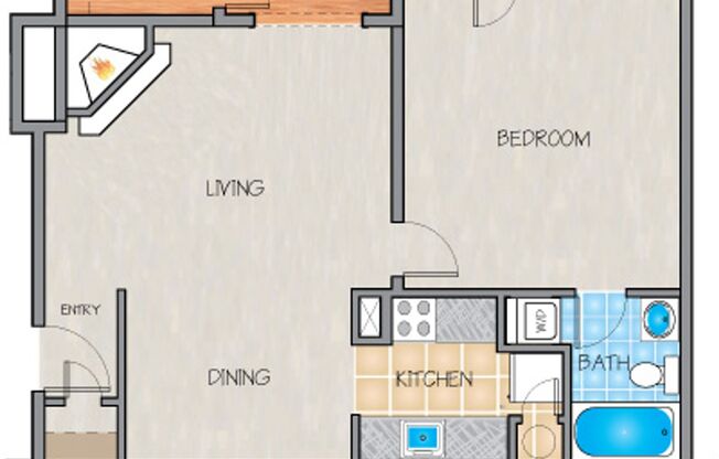 1 bed, 1 bath, 783 sqft, $1,155, Unit B210