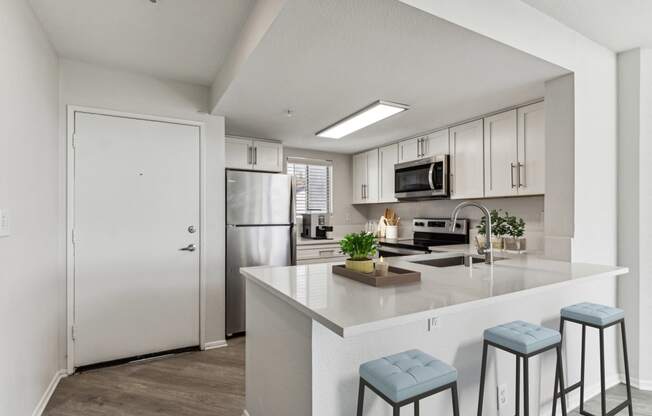 Newport Palms Apartments in Costa Mesa, California Model Kitchen