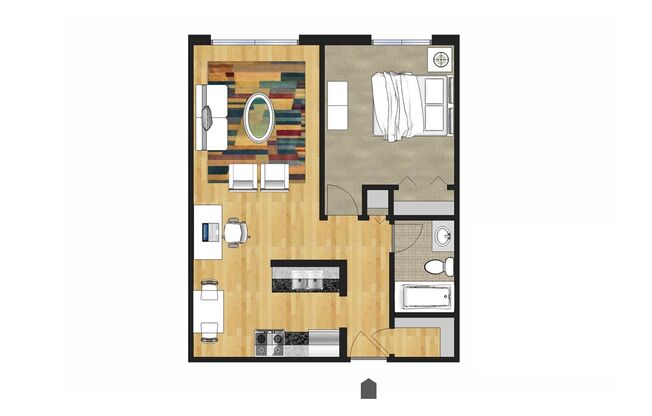 1 bed, 1 bath, 730 sqft, $1,149, Unit 1-105