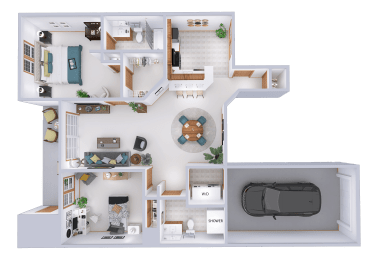 2 beds, 2 baths, 1,222 sqft, $1,709