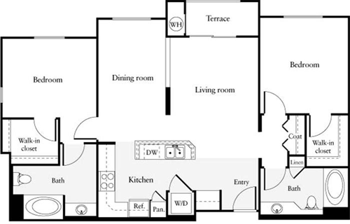 2 beds, 2 baths, 1,149 sqft, $3,403, Unit 212