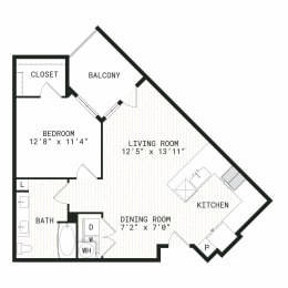 1 bed, 1 bath, 749 sqft, $1,690
