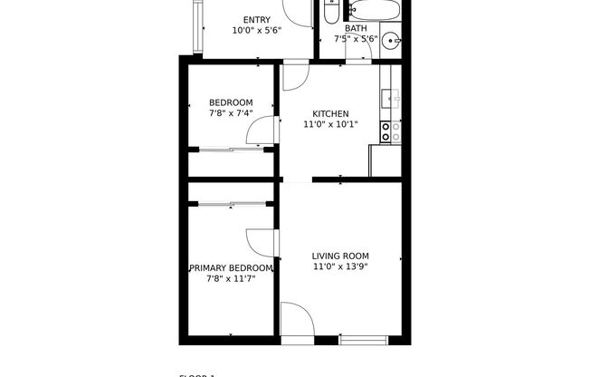 2 beds, 1 bath, 625 sqft, $2,300, Unit 1426-17