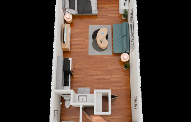 Studio, 1 bath, 419 sqft, $1,220, Unit 2169