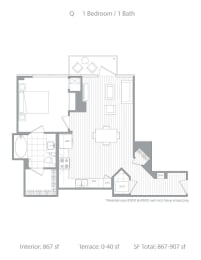 1 bed, 1 bath, 901 sqft, $2,996