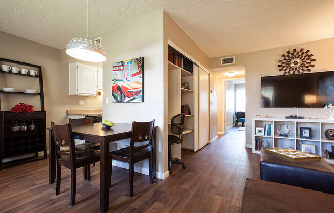 Dining and Licing Room at Zona Verde Apartments in Tucson Arizona