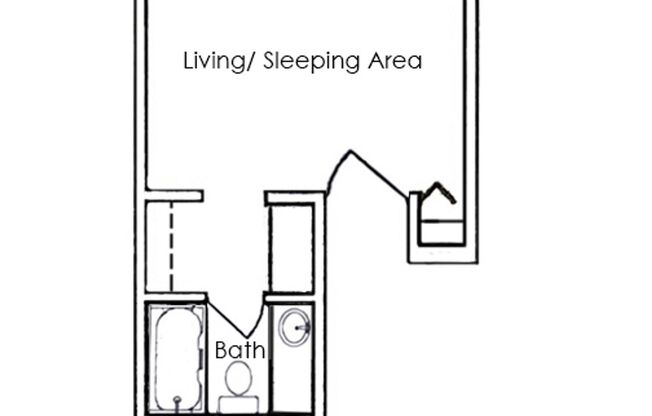 Studio, 1 bath, 245 sqft, $555, Unit 411-26B
