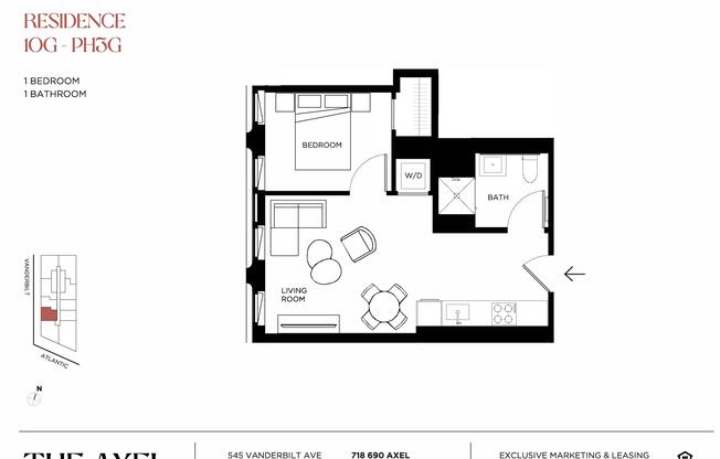 1 bed, 1 bath, 525 sqft, $3,950, Unit 10G